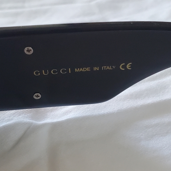 Gucci GG1425S 001 Sunglasses Black Grey Rectangle Unisex GG 1425S - Picture 6 of 11